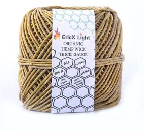 img 3 attached to 🪴 Organic Hemp Wick with Beeswax Coating - EricX Light, Thick Gauge (2.0mm), 200 ft Spool