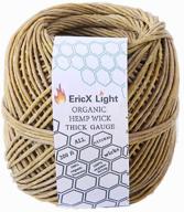 🪴 organic hemp wick with beeswax coating - ericx light, thick gauge (2.0mm), 200 ft spool logo