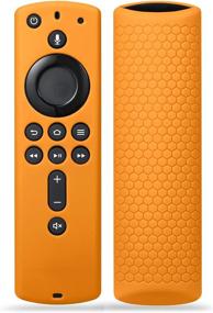 img 4 attached to 🧡 SYMTOP Orange Silicone Remote Case Cover for Fir TV Stick 4K/Cube/TV (3rd Gen)-Shockproof, Anti Slip, Compatible with Alexa Remote Control