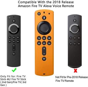 img 2 attached to 🧡 SYMTOP Orange Silicone Remote Case Cover for Fir TV Stick 4K/Cube/TV (3rd Gen)-Shockproof, Anti Slip, Compatible with Alexa Remote Control
