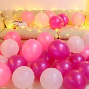 img 2 attached to 🎈 72 pcs/lot 12'' IyGnaw Thickening Pink, White, Red Rose Latex Balloons for Party Decoration - 2.8g