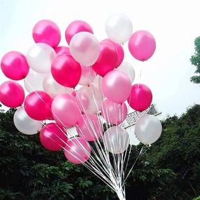 img 4 attached to 🎈 72 pcs/lot 12'' IyGnaw Thickening Pink, White, Red Rose Latex Balloons for Party Decoration - 2.8g