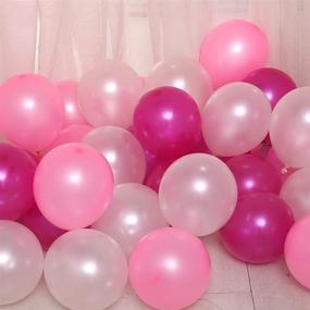 img 1 attached to 🎈 72 pcs/lot 12'' IyGnaw Thickening Pink, White, Red Rose Latex Balloons for Party Decoration - 2.8g