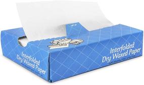 img 4 attached to 🧻 [500 Pack] Dry Wrap Wax Paper Sheets with Dispenser Box - Interfolded for Food and Deli, 12 X 10.75 Inch