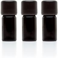 infinity jars 5ml (.17 fl oz) black uv 🌿 glass essential oil bottles with euro dropper caps - 3-pack логотип