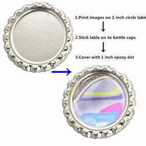 img 1 attached to 🔍 Ideal IGOGO 200 PCS Clear Epoxy Stickers for Adhesive Seal Bottle Caps and Pendants 1-Inch - Guaranteed Quality and Durability