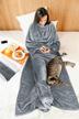 wearable blanket sleeves microplush watching bedding logo