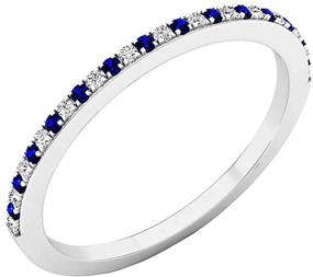 img 4 attached to Sapphire Diamond Ladies Anniversary Wedding Women's Jewelry for Wedding & Engagement