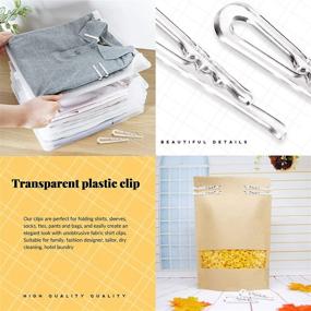 img 1 attached to 👔 Durable 1000 pcs Heatoe Clear Plastic Clothespins for Ties, Socks, Pants, Shirts – Alligator Clips with Teeth