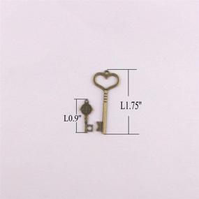 img 2 attached to 🔑 Vintage Skeleton Keys Charm Set: 30 DIY Handmade Necklace Pendants in Antique Bronze