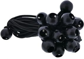 img 4 attached to ABN 6-inch Ball Bungee 25-Pack – Black Loop Straps with Plastic Balls for Tarp Tie Down, Lacrosse, Soccer