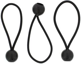 img 3 attached to ABN 6-inch Ball Bungee 25-Pack – Black Loop Straps with Plastic Balls for Tarp Tie Down, Lacrosse, Soccer