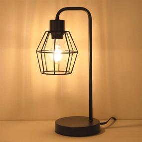 img 2 attached to 🏮 LIUSUN LIULU Premier Industrial Table Lamp: Stylish Vintage Edison Reading Lamp for Bedroom and Living Room Décor