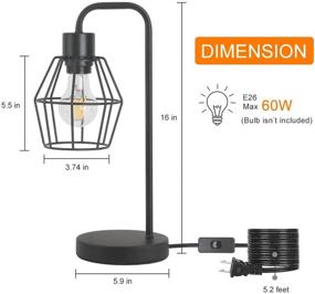 img 1 attached to 🏮 LIUSUN LIULU Premier Industrial Table Lamp: Stylish Vintage Edison Reading Lamp for Bedroom and Living Room Décor