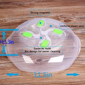 img 1 attached to 🔥 Steam Vent Microwave Platter Cover: Prevent Splatters with ZFITEI's 11.5 Inches PBA-Free Lid (Black)