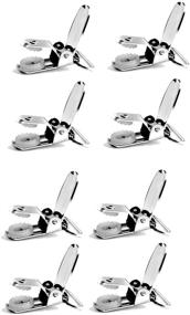 img 4 attached to 1 Pack of Sturdy Metal Clips for Suspenders, Pacifiers, Bibs, Toys, and Mittens – Set of 8 Clips