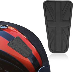 img 4 attached to 🏍️ Triumph Bonneville T100 T120 Motorcycle Fuel Tank Sticker, Gas Tank Protectors, Scrambler Petrol Gas Tank Knee Pads - Ideal for Street Twin, Thruxton, Bobber, Scrambler, Street Cup, and Speed Master Bikes - Black (1 Piece)