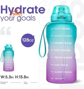 img 3 attached to 💧 Fidus Large 1 Gallon/128oz Motivational Water Bottle: Stay Hydrated with Time Marker & Straw – Perfect for Fitness, Gym, and Outdoor Sports