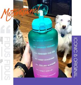 img 2 attached to 💧 Fidus Large 1 Gallon/128oz Motivational Water Bottle: Stay Hydrated with Time Marker & Straw – Perfect for Fitness, Gym, and Outdoor Sports