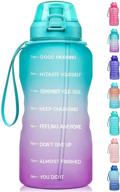 💧 fidus large 1 gallon/128oz motivational water bottle: stay hydrated with time marker & straw – perfect for fitness, gym, and outdoor sports logo