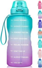 img 4 attached to 💧 Fidus Large 1 Gallon/128oz Motivational Water Bottle: Stay Hydrated with Time Marker & Straw – Perfect for Fitness, Gym, and Outdoor Sports