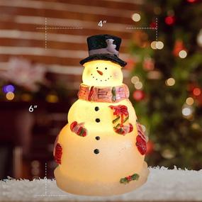 img 1 attached to 🎅 Christmas Snowman Flameless Candles Set - Flickering Battery Operated Realistic Candles with Timer &amp; Remote for Santa Celebration, Christmas Decor, Home and Party (Pack of 3, Multi-Colored)