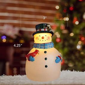 img 3 attached to 🎅 Christmas Snowman Flameless Candles Set - Flickering Battery Operated Realistic Candles with Timer &amp; Remote for Santa Celebration, Christmas Decor, Home and Party (Pack of 3, Multi-Colored)