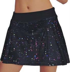 img 4 attached to 🌈 Women's Tennis Skort with Rainbow Tree Print, Pleated Design, and Inner Pockets - Perfect for Golf, Indoor Exercise; Runs Large