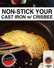 img 2 attached to 🔥 Crisbee Stik Cast Iron Seasoning - Family Made in USA - Expert Preferred Oil & Conditioner for Carbon Steel and Cast Iron - Maintain a Cleaner Non-Stick Skillet