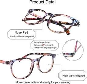 img 3 attached to 👓 Protect Your Eyes with Blue Light Blocking Glasses: Photochromic Pink Sunglasses for Women - Defend Against Eyestrain, Computer Reading, Gaming, and TV Glare