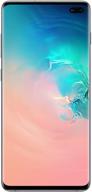 samsung galaxy s10, 128gb factory unlocked android cell phone with fingerprint & facial recognition, long-lasting battery - prism white (us version) logo