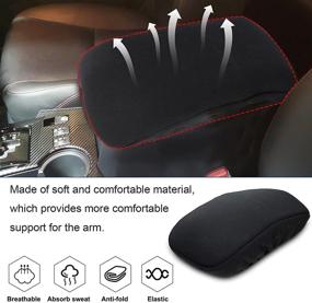 img 3 attached to 🚘 Q QUNSUNUS Center Console Armrest Cover Pad Protector - Compatible with Toyota 4Runner (2010-2021)