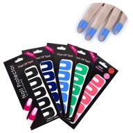 💅 nail art plastic peel off sticker u-shape tape polish guards cuticle protectors disposable 5 sheets, pack of 50pcs - weilusi logo