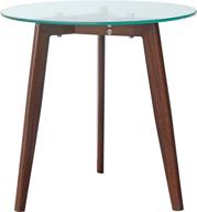 elevate your décor with the edgemod triskele end table in walnut logo