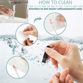 img 1 attached to 🧼 Gray Strogem Reusable Cotton Swabs with Mirror for Makeup Application and Cleaning - Multifunctional Portable Washable Silicone Q-Tip