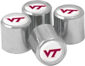 img 1 attached to 🏈 Enhance Your Ride with NCAA Virginia Tech Hokies Metal Tire Valve Stem Caps, 4-Pack