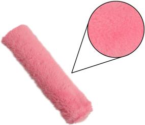 img 2 attached to Comfortable Pink Sheepskin Shoulder Pads for Universal Car Seat Belts: SUBANG 2 Pieces