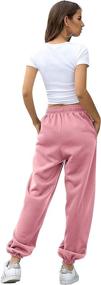 img 2 attached to Womens Bottom Pockets Athletic Trousers Sports & Fitness and Running