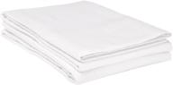 🛏️ superior premium cotton flannel pillowcases - white solid (set of 2) - all season 100% brushed cotton bedding logo