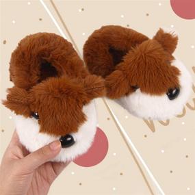 img 3 attached to 🐻 Cute Plush Animal House Slippers for Toddlers: Warm and Cozy Slip-On Shoes for Boys