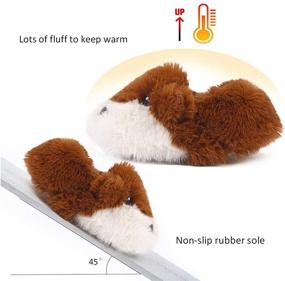 img 1 attached to 🐻 Cute Plush Animal House Slippers for Toddlers: Warm and Cozy Slip-On Shoes for Boys