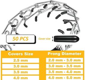 img 2 attached to 🐶 Vinyl Comfort Tips for Prong Collar - Pack of 50, 2.5mm - 4.0mm Dog Prong Collar Covers