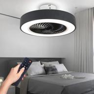 🌀 lciwz led ceiling fan with lights - 72w dimmable with remote control - adjustable wind speed - modern design for bedroom, dining, and restaurant rooms (20 inches) логотип