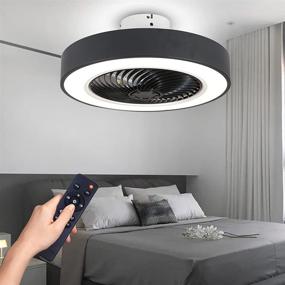 img 4 attached to 🌀 LCiWZ LED Ceiling Fan with Lights - 72W Dimmable with Remote Control - Adjustable Wind Speed - Modern Design for Bedroom, Dining, and Restaurant Rooms (20 inches)