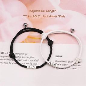 img 1 attached to Forever Connected Couples' Magnetic Bracelet Set: Attract, Strengthen, & Promise Your Relationship with Rope Braided Magnet Bracelets for Him and Her