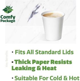 img 1 attached to ☕ 100 Pack of 8 oz. White Paper Hot Cups: Premium Coffee Cups for a Perfect Brew!