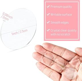 img 2 attached to 🔮 36 Clear Acrylic Sheets, 0.08" Thick Disc Blanks for Milestone Markers, Name Cards, Cutting & Engraving, Painting, and DIY Projects - Transparent Round Acrylic Signs, Ideal for 1 inch Milestone Markers