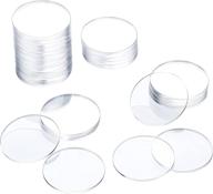 🔮 36 clear acrylic sheets, 0.08" thick disc blanks for milestone markers, name cards, cutting & engraving, painting, and diy projects - transparent round acrylic signs, ideal for 1 inch milestone markers logo