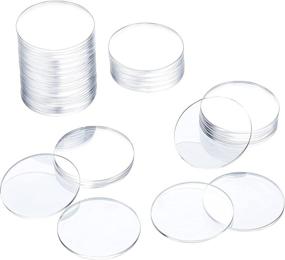 img 4 attached to 🔮 36 Clear Acrylic Sheets, 0.08" Thick Disc Blanks for Milestone Markers, Name Cards, Cutting & Engraving, Painting, and DIY Projects - Transparent Round Acrylic Signs, Ideal for 1 inch Milestone Markers