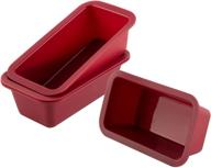 nonstick silicone mini loaf pan set of 4 - easy release rectangle cake mold for baking bread, brownies, and toast logo